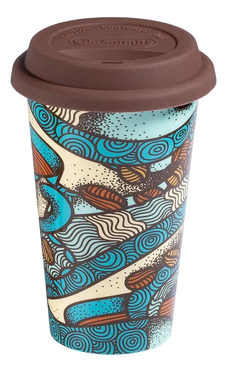 TAZA DE CERAMICA CON DOBLE PARED PARA BEBIDAS CALIENTES DE 300 ML - 1