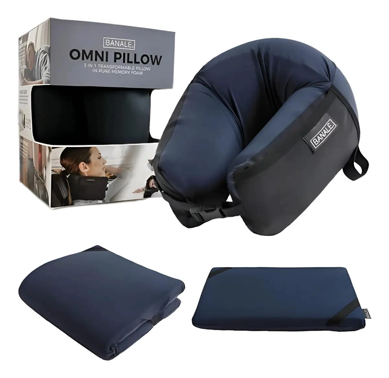 ALMOHADA DE VIAJE 3 EN 1 CON ESPUMA VISCOELASTICA PARA SOPORTE COMODO - 1