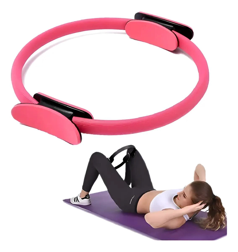 ARO DE PILATES FLEXIBLE DE 38 CM CON ALMOHADILLAS PARA EJERCICIOS - 1