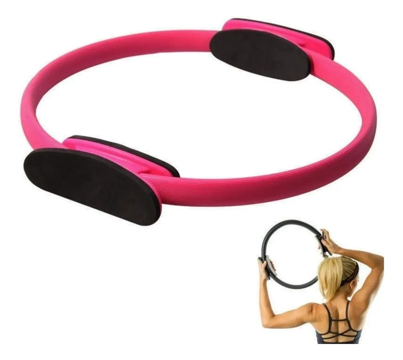 ARO DE PILATES FLEXIBLE DE 38 CM CON ALMOHADILLAS PARA EJERCICIOS - 2