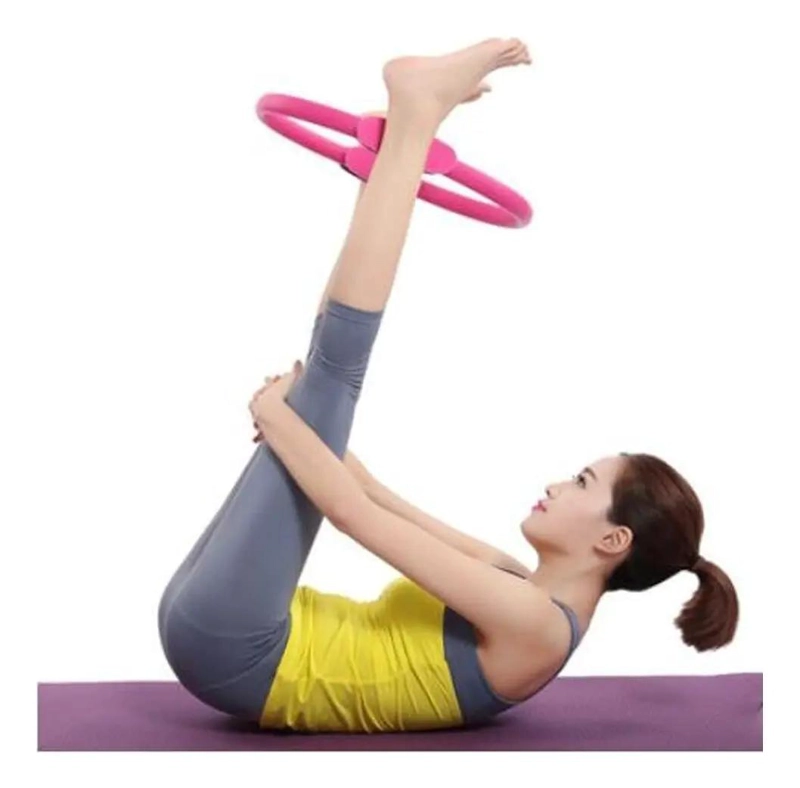 ARO DE PILATES FLEXIBLE DE 38 CM CON ALMOHADILLAS PARA EJERCICIOS - 4