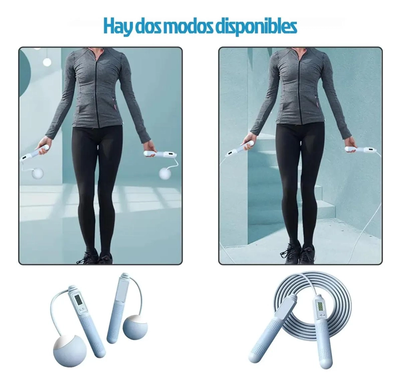 CUERDA PARA SALTAR INALAMBRICA AJUSTABLE CON CONTADOR DIGITAL INTEGRADO - 2