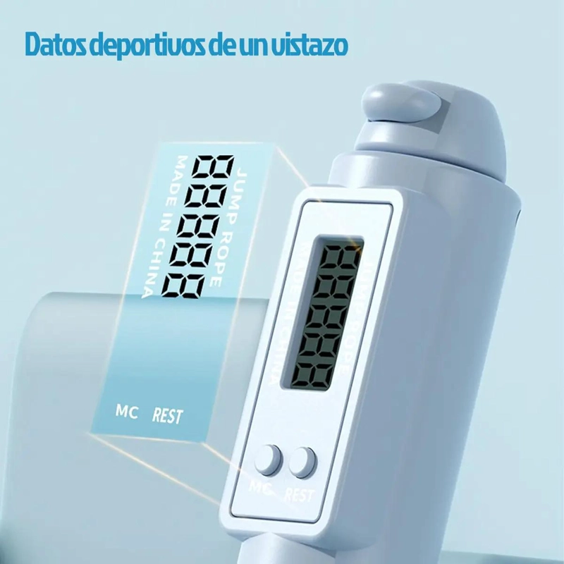 CUERDA PARA SALTAR INALAMBRICA AJUSTABLE CON CONTADOR DIGITAL INTEGRADO - 3