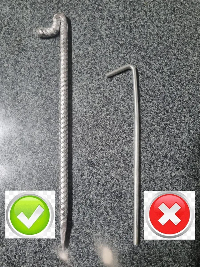 JUEGO DE 6 ESTACAS METALICAS PARA CARPAS Y TOLDOS DE 25 CM - 2