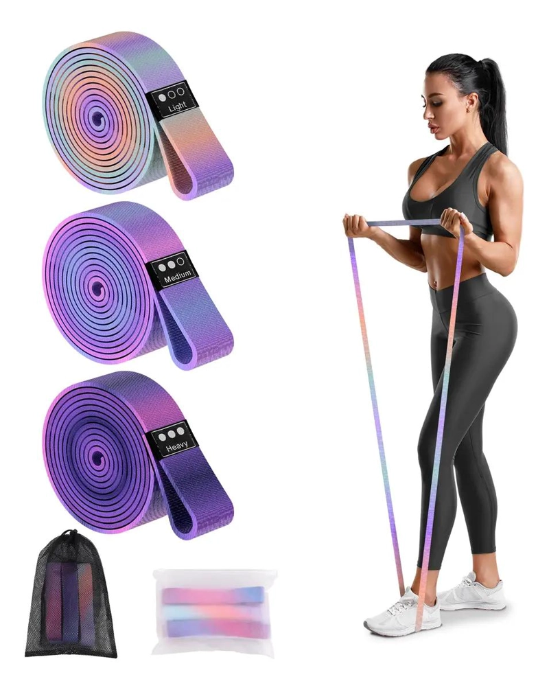 SET DE 3 BANDAS ELASTICAS DE RESISTENCIA PARA ENTRENAMIENTO Y FITNESS - 1
