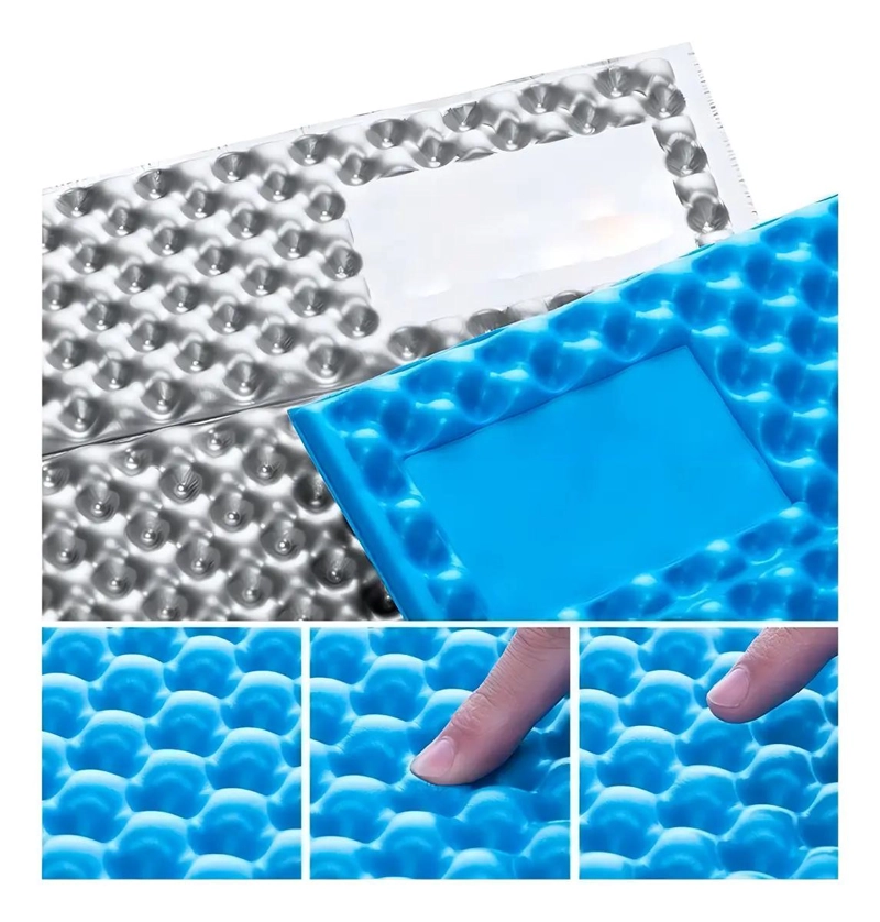 COLCHONETA INFLABLE PLEGABLE PARA CAMPING 1.88M X 60CM COLOR AZUL - 2