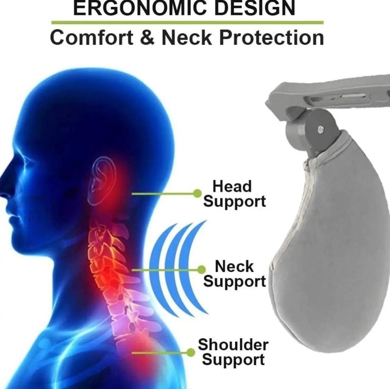 ALMOHADA ERGONOMICA PARA CUELLO CON SOPORTE PARA VIAJE Y AUTO - 3