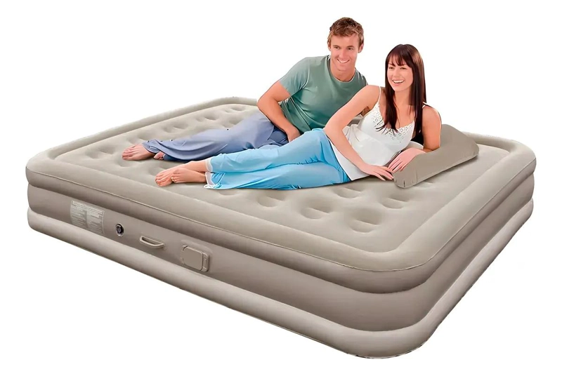 COLCHON INFLABLE ELE CTRICO PARA DOS PERSONAS CON ALMOHADAS INCLUIDAS - 1