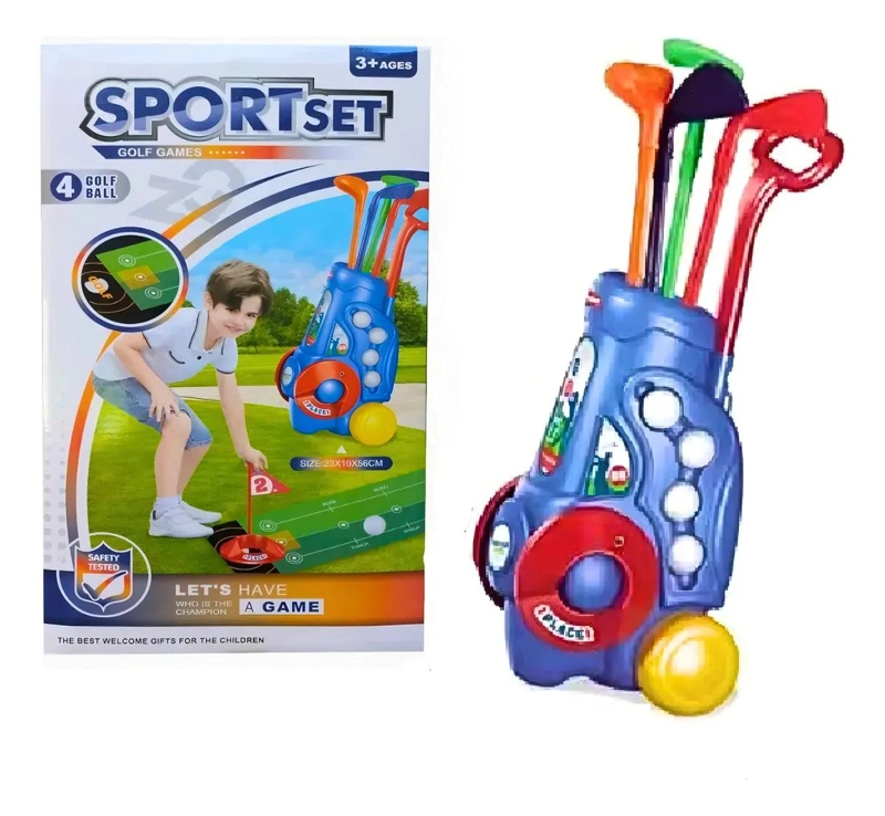 MALETA DE JUGUETE CON DISEÑO DE CARRITO DE GOLF COLOR AZUL PARA NIÑOS - 1