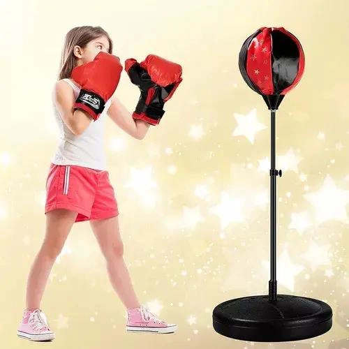 KIT COMPLETO DE ENTRENAMIENTO DE BOXEO PARA NIÑOS CON GUANTES Y SACO - 4
