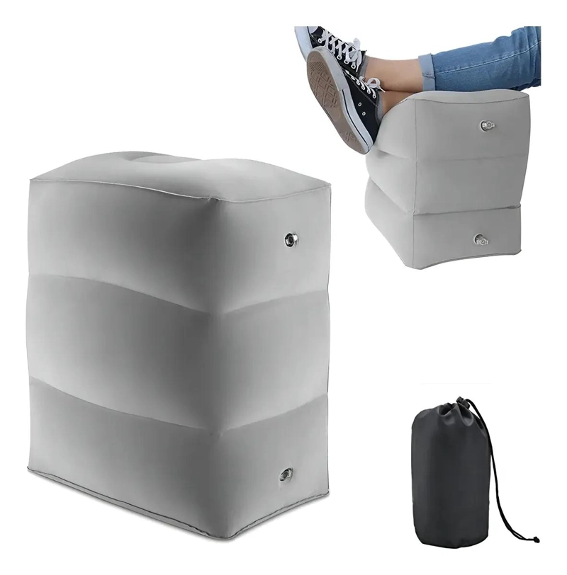 ALMOHADA INFLABLE PARA VIAJE EN AVION, BUS Y AUTO CON DISEÑO ERGONOMICO - 1