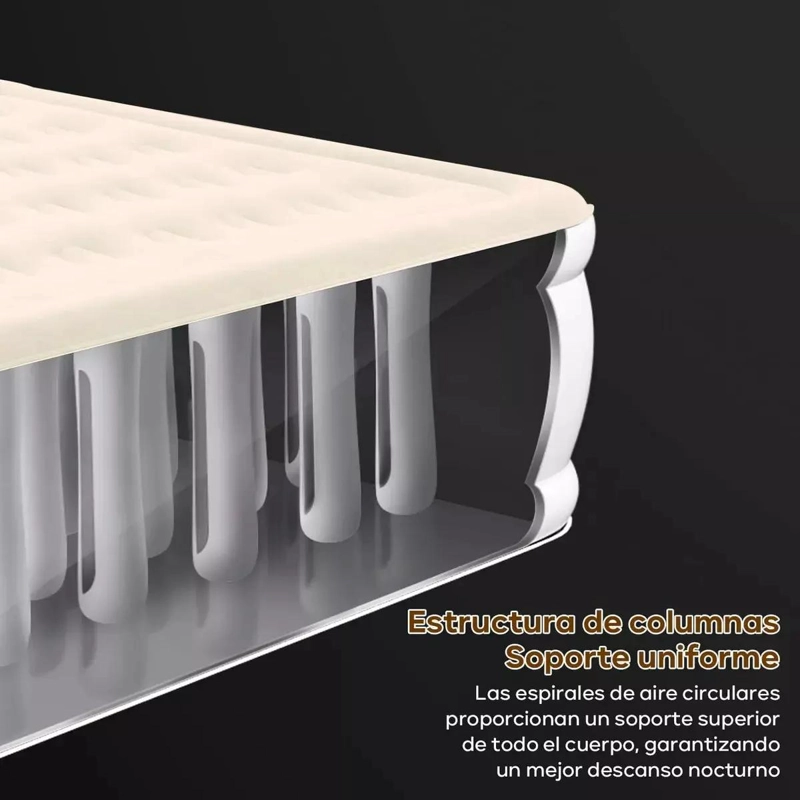 COLCHON INFLABLE ELE CTRICO INDIVIDUAL 1.5 PLAZAS CON DIMENSIONES 198X105X42 CM - 3