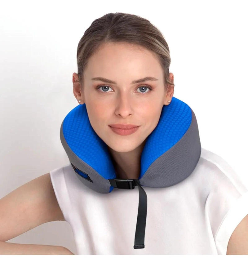 ALMOHADA ERGONOMICA PARA CUELLO CON ESPUMA VISCOELASTICA PARA VIAJES - 5