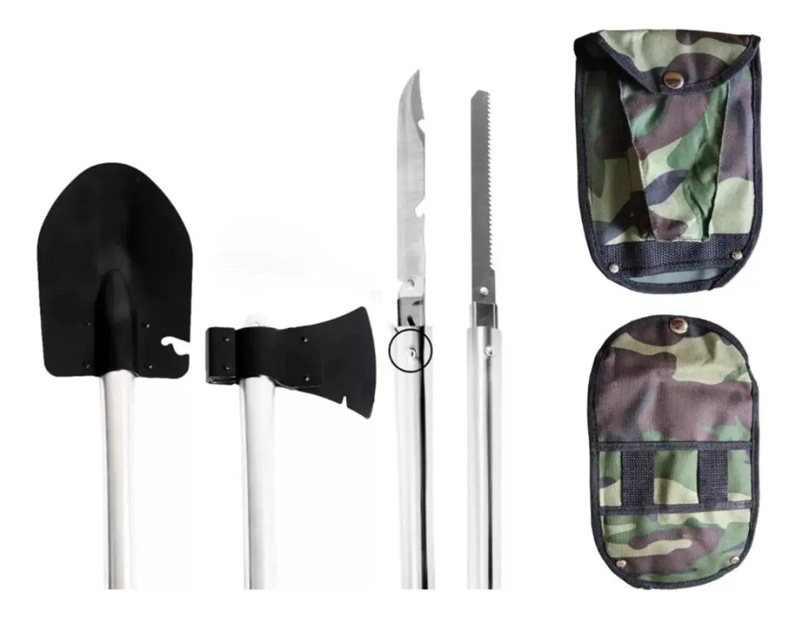 PALA MULTIFUNCIONAL 4 EN 1 PARA CAMPING, CAZA Y SUPERVIVENCIA - 3