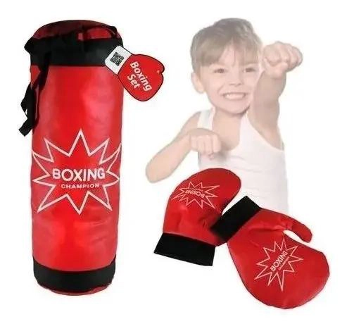 SET DE SACO DE BOXEO PARA NIÑOS CON GUANTES PARA DEPORTE Y JUEGO - 1