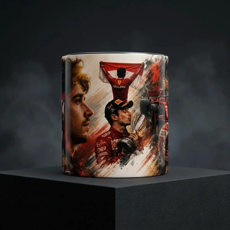 TAZA TERMO CON DISEÑO DE AFICIONADO A FERRARI Y MOUSEPAD - 2