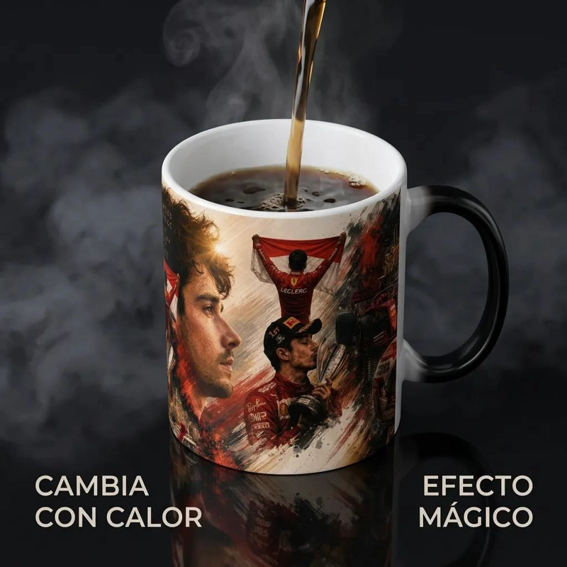 TAZA TERMO CON DISEÑO DE AFICIONADO A FERRARI Y MOUSEPAD - 4