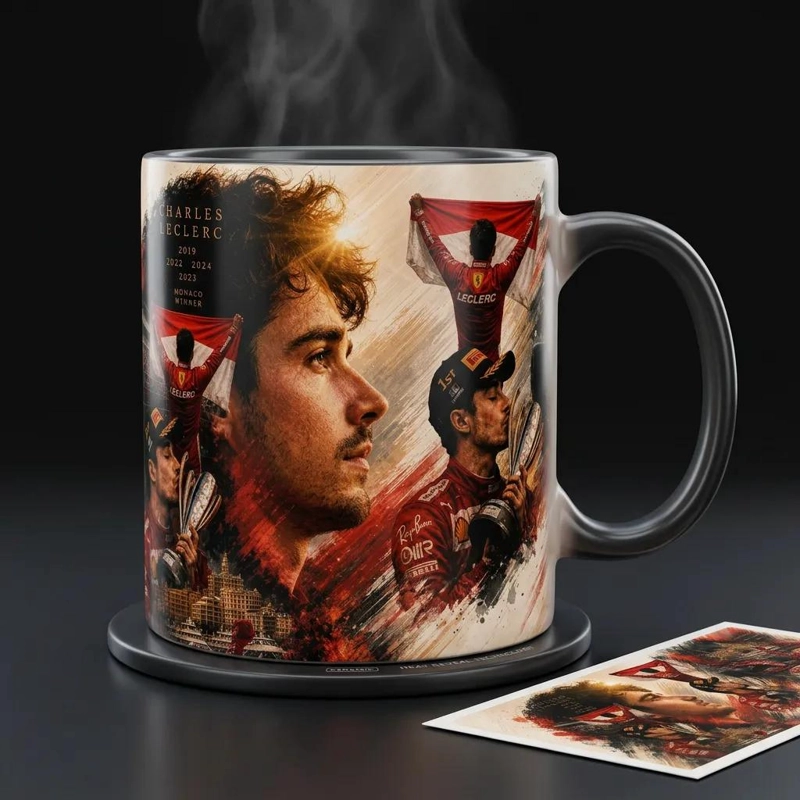 TAZA TERMO CON DISEÑO DE AFICIONADO A FERRARI Y MOUSEPAD - 5