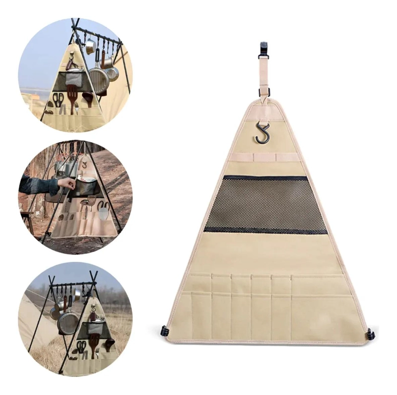 BOLSA COLGANTE ORGANIZADORA PARA CAMPING CON MULTIPLES COMPARTIMENTOS - 1