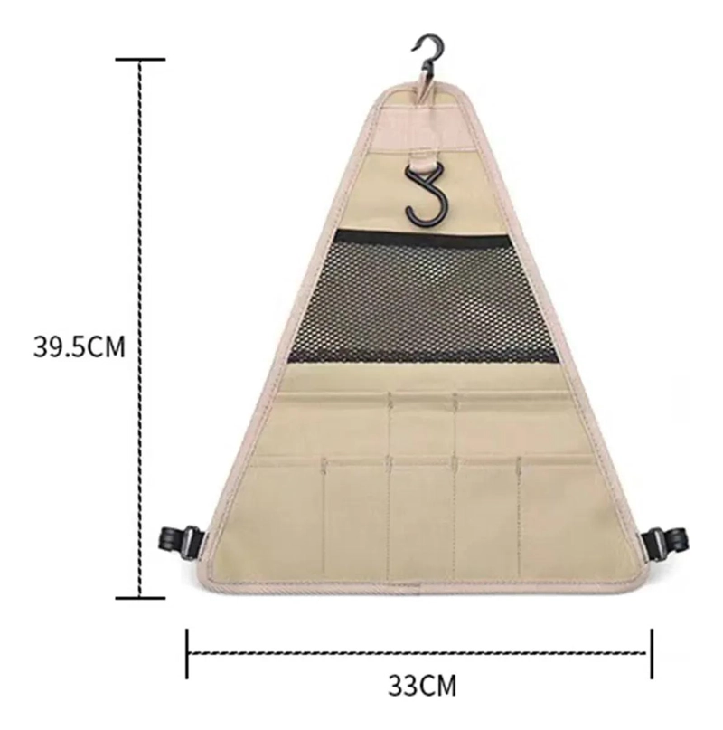BOLSA COLGANTE ORGANIZADORA PARA CAMPING CON MULTIPLES COMPARTIMENTOS - 2