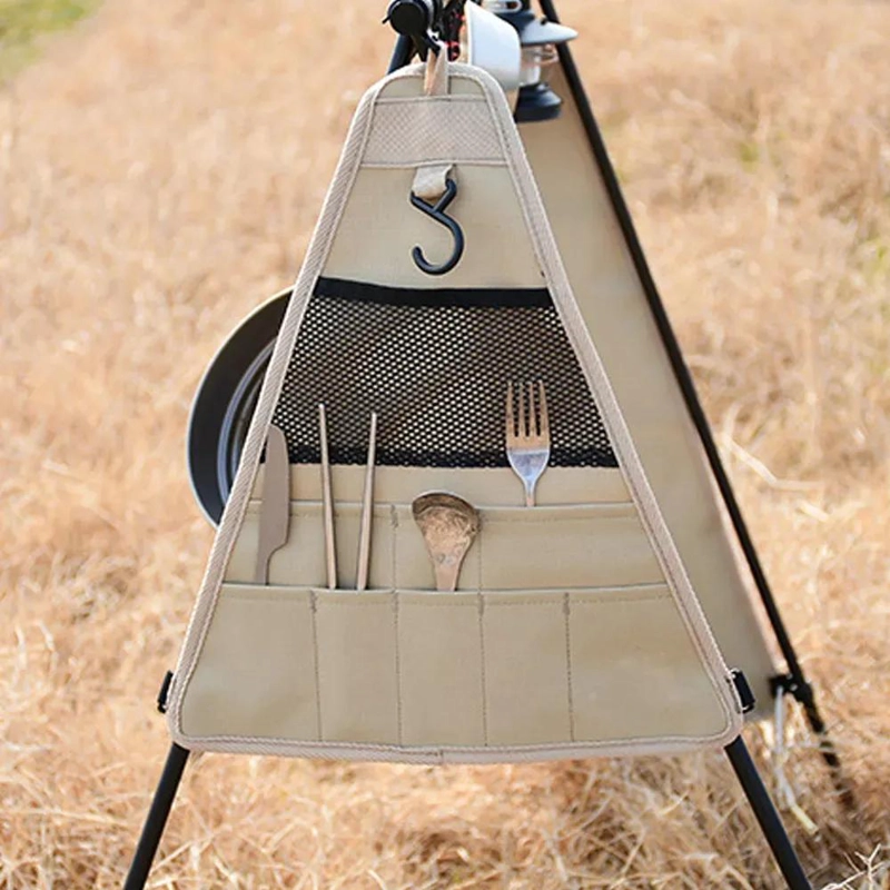 BOLSA COLGANTE ORGANIZADORA PARA CAMPING CON MULTIPLES COMPARTIMENTOS - 5
