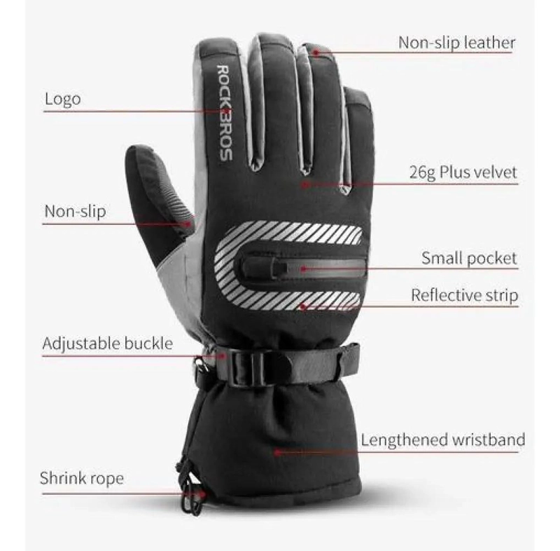 GUANTES TE RMICOS 2 EN 1 PARA FRIO EXTREMO EN MOTO Y BICICLETA - 3