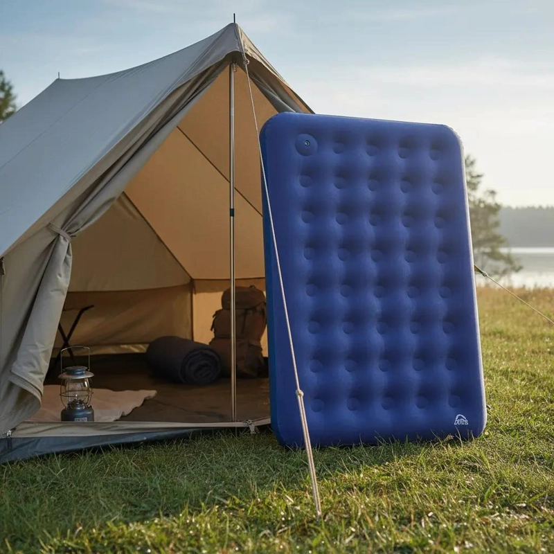COLCHON INFLABLE DOBLE CON INFLADOR INTEGRADO PARA MAYOR COMODIDAD - 2