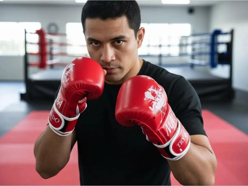 GUANTES DE ENTRENAMIENTO PARA TAEKWONDO COLOR ROJO TALLA M - 4