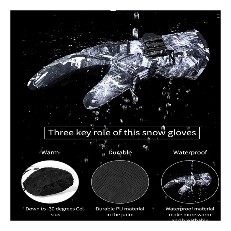 GUANTES IMPERMEABLES PARA HOMBRE IDEALES PARA NIEVE Y SENDERISMO - 3