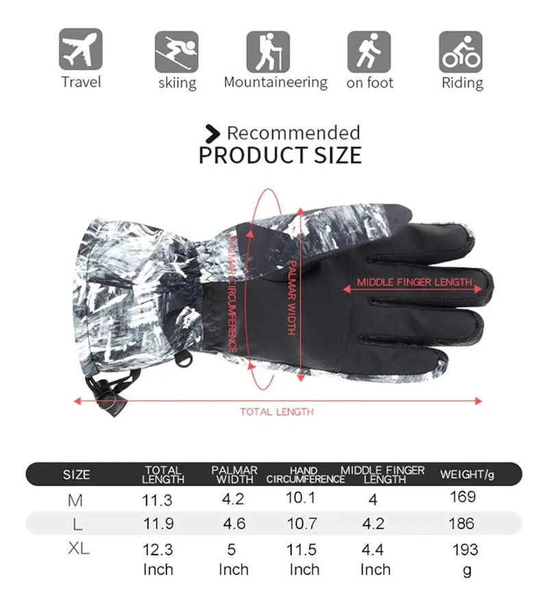 GUANTES IMPERMEABLES PARA HOMBRE IDEALES PARA NIEVE Y SENDERISMO - 4