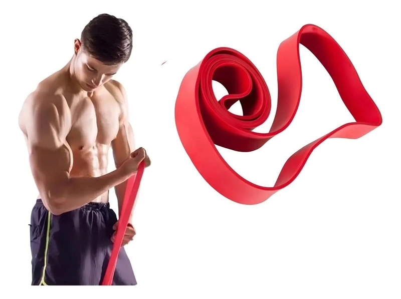 BANDA ELASTICA ROJA DE RESISTENCIA 35 LIBRAS PARA ENTRENAMIENTO Y CROSSFIT - 1