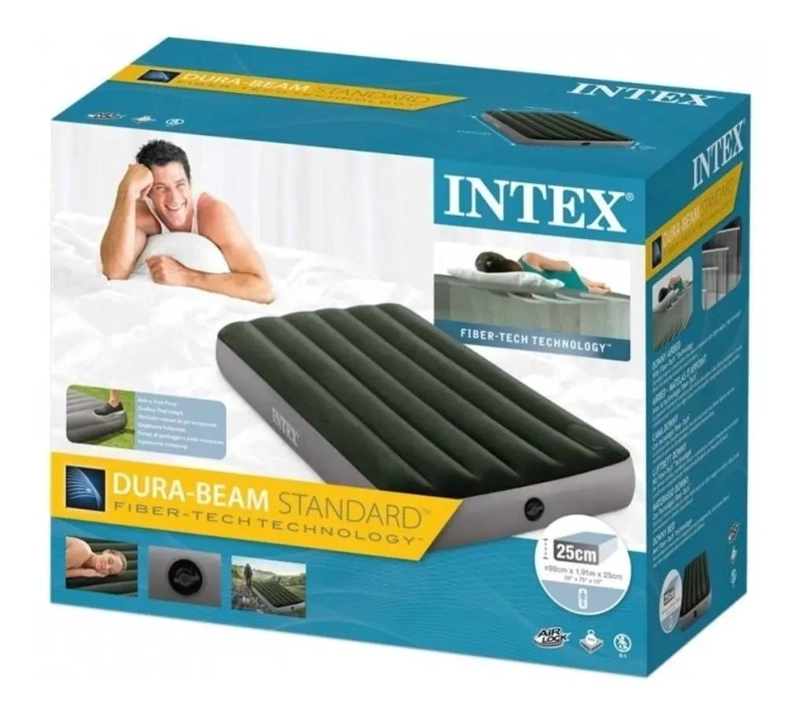 COLCHON INFLABLE PARA 1,5 PLAZAS CON INFLADOR DE PIE INTEGRADO - 4