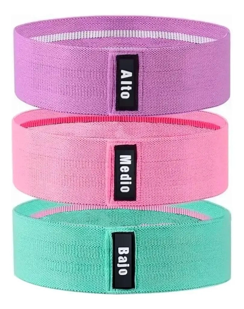 SET DE 3 BANDAS ELASTICAS PARA EJERCICIO CON DIFERENTES NIVELES DE RESISTENCIA - 1