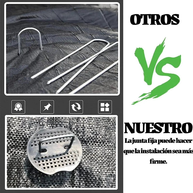 SET DE 50 ESTACAS EN FORMA DE U PARA JARDIN CON ACCESORIOS INCLUIDOS - 4