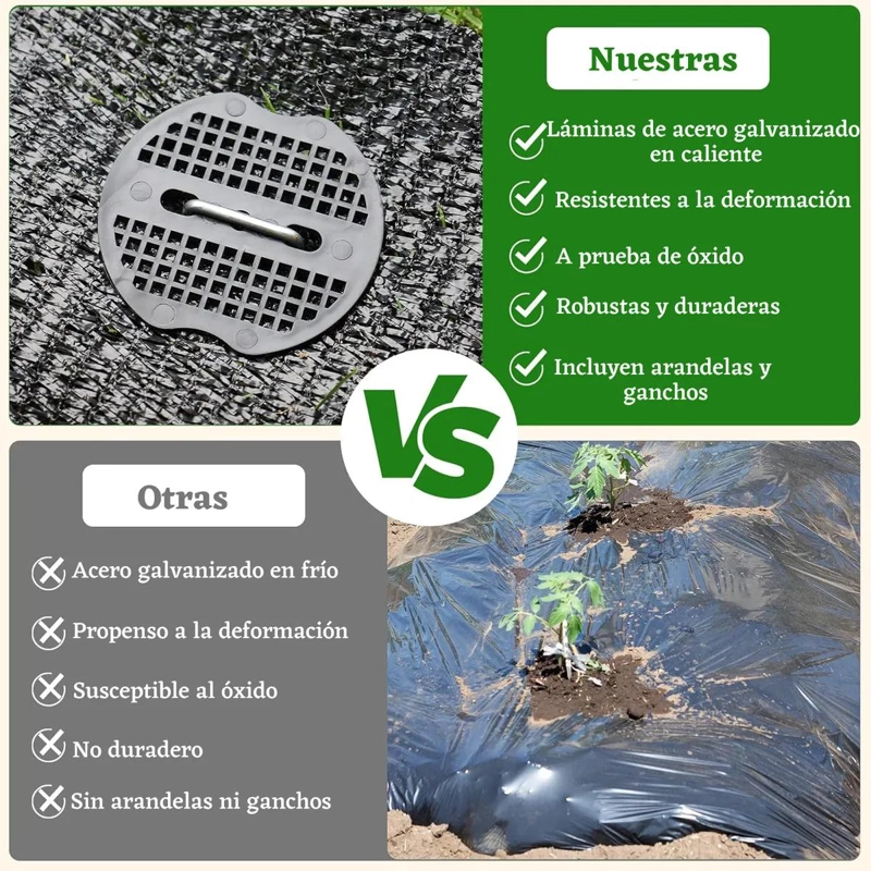 SET DE 50 GRAPAS Y JUNTAS PARA ESTACAS DE JARDIN Y CE SPED - 4