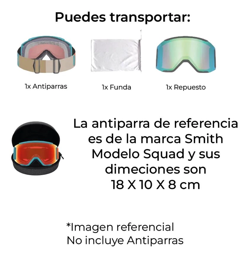 ESTUCHE RIGIDO EXTRA GRANDE PARA ANTIPARRAS DE SKI Y SNOWBOARD - 3