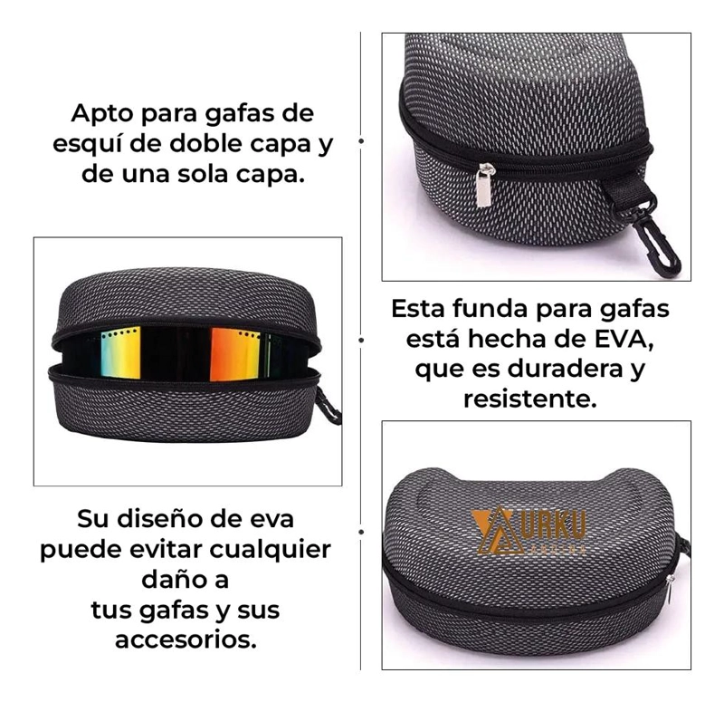 ESTUCHE RIGIDO EXTRA GRANDE PARA ANTIPARRAS DE SKI Y SNOWBOARD - 5