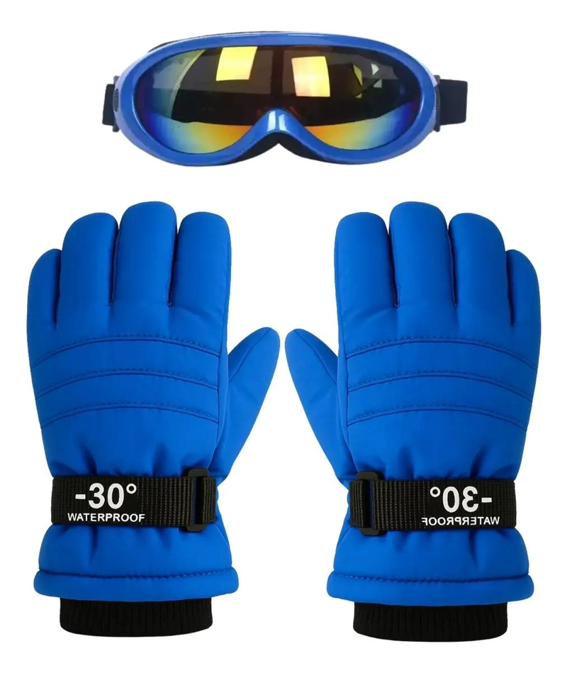 GUANTES Y ANTIPARRAS IMPERMEABLES PARA NIÑOS DE 4 A 6 AÑOS PARA NIEVE - 1