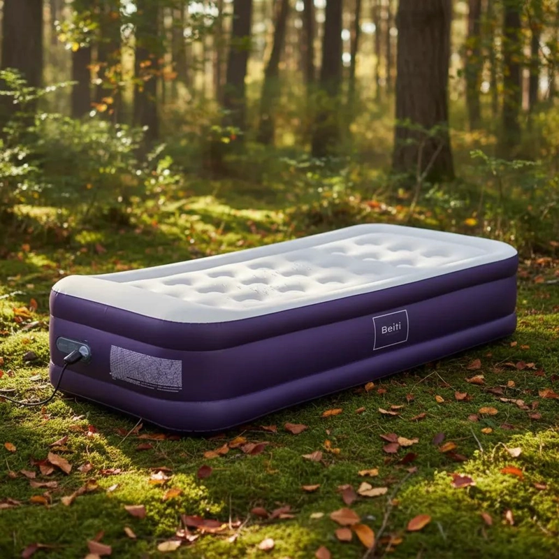 COLCHON INFLABLE ELE CTRICO PARA CAMPING DE UNA PLAZA CON ALTURA DE 45 CM - 1