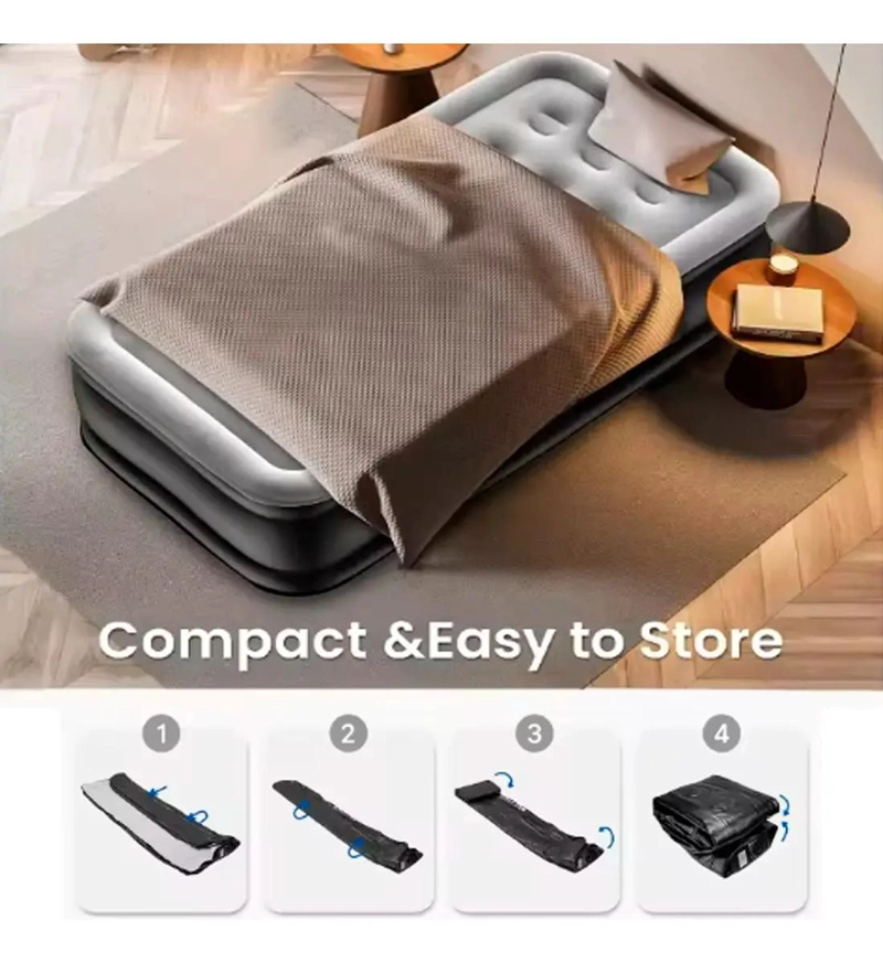 COLCHON INFLABLE ELE CTRICO PARA CAMPING DE UNA PLAZA CON ALTURA DE 45 CM - 3