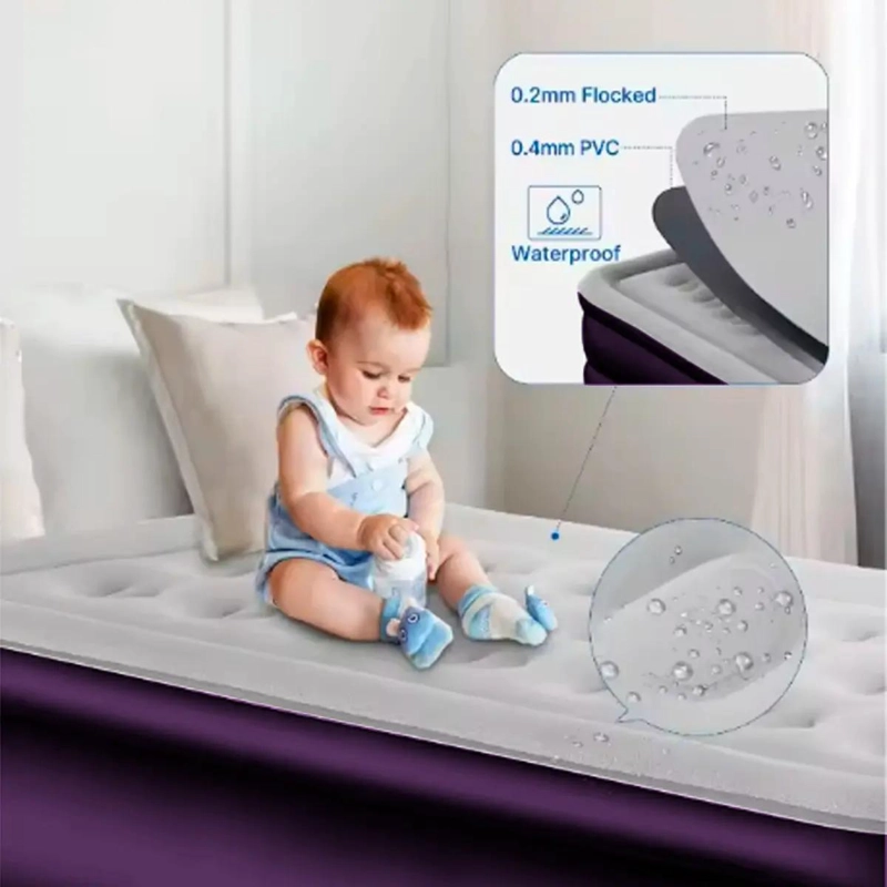 COLCHON INFLABLE ELE CTRICO PARA CAMPING DE UNA PLAZA CON ALTURA DE 45 CM - 4