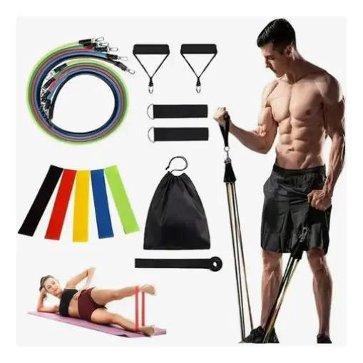 SET COMPLETO DE BANDAS ELASTICAS PARA EJERCICIO CON 16 PIEZAS VARIADAS - 1
