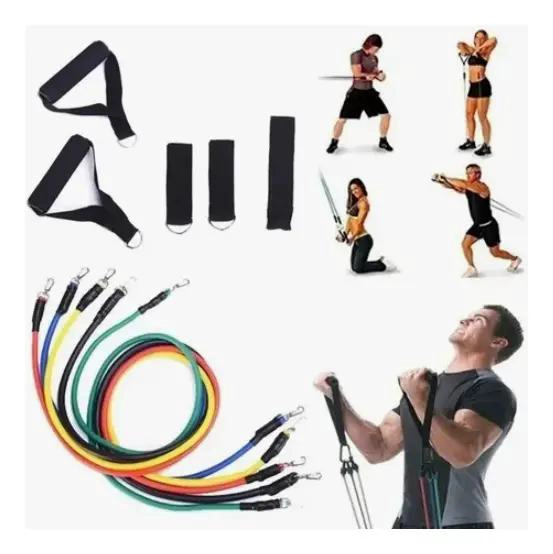 SET COMPLETO DE BANDAS ELASTICAS PARA EJERCICIO CON 16 PIEZAS VARIADAS - 5