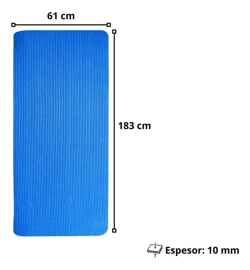 ALFOMBRA DE YOGA ANTIDESLIZANTE DE 10 MM CON BOLSO DE TRANSPORTE - 2