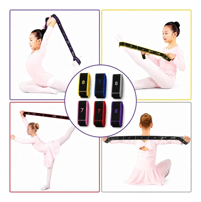 BANDA ELASTICA PARA YOGA, DANZA Y ELONGACION CON MARCADORES NUME RICOS - 2