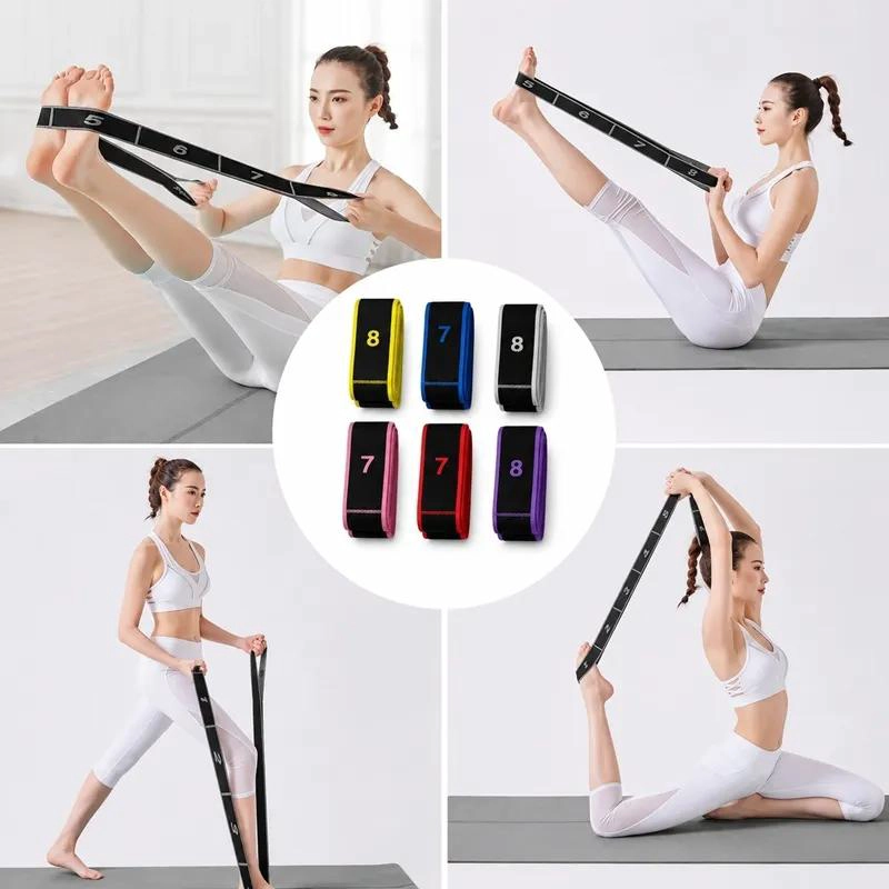 BANDA ELASTICA PARA YOGA, DANZA Y ELONGACION CON MARCADORES NUME RICOS - 3