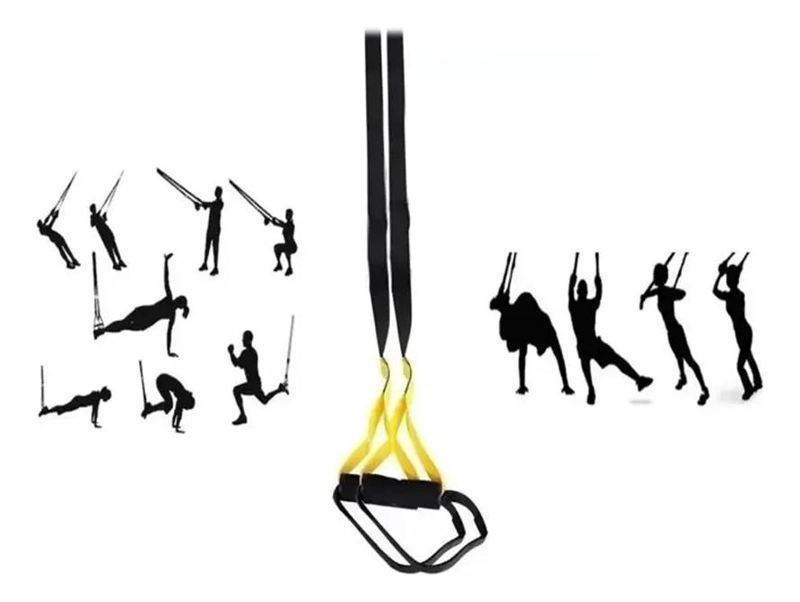 KIT COMPLETO DE ENTRENAMIENTO CON BANDAS Y CINTAS DE SUSPENSION PARA EJERCICIOS - 2