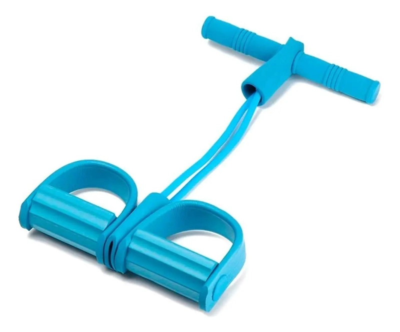 BANDA ELASTICA CON PEDESTAL PARA EJERCICIOS EN COLOR AZUL - 1