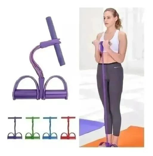 BANDA ELASTICA CON PEDESTAL PARA EJERCICIOS EN COLOR AZUL - 3