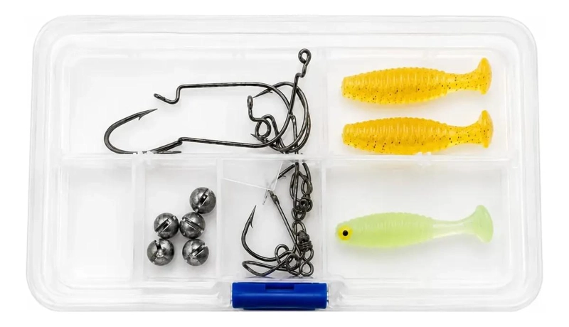 KIT COMPLETO DE PESCA CON CAÑA DE 1.2 METROS Y ACCESORIOS VARIADOS - 1